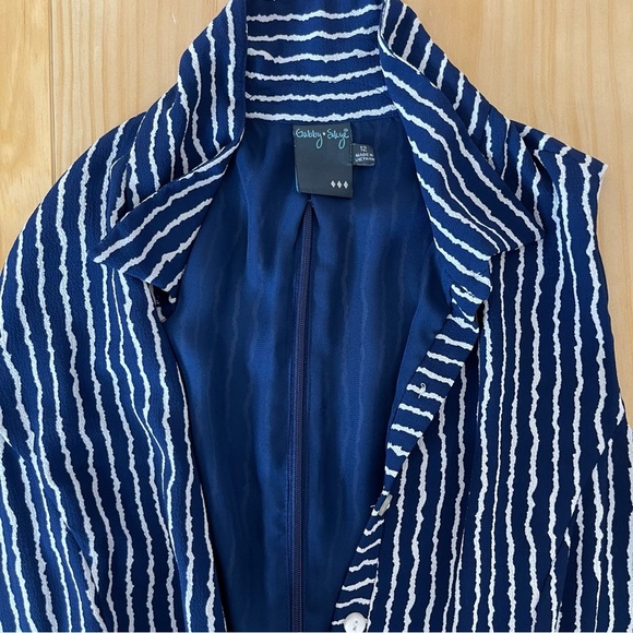 Gaby Skye Striped Dress Hankerchief Hem Size 12 - Picture 15 of 16